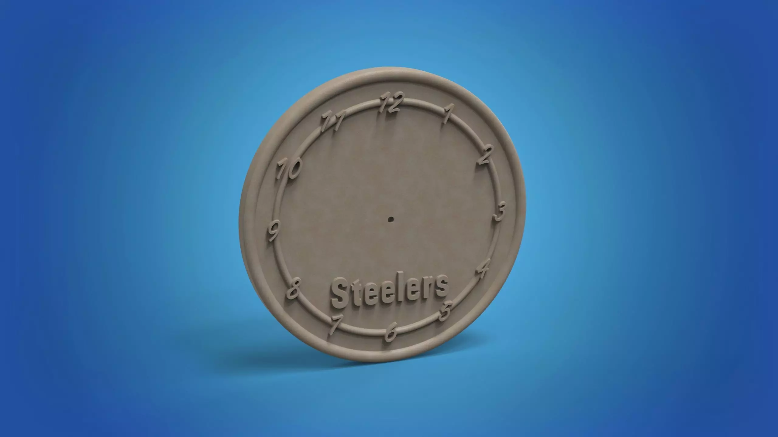 Steelers wall clock art STL model for CNC 3D printing 3D print model