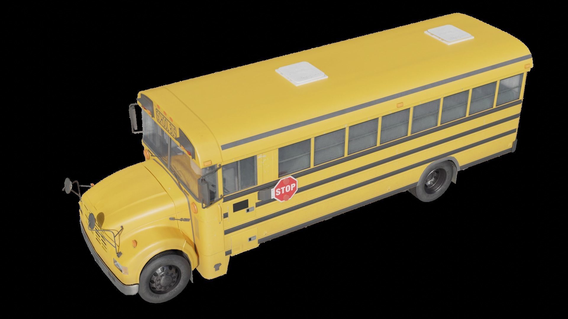 Low-Poly School Bus 3D model Low-poly 3D model_6