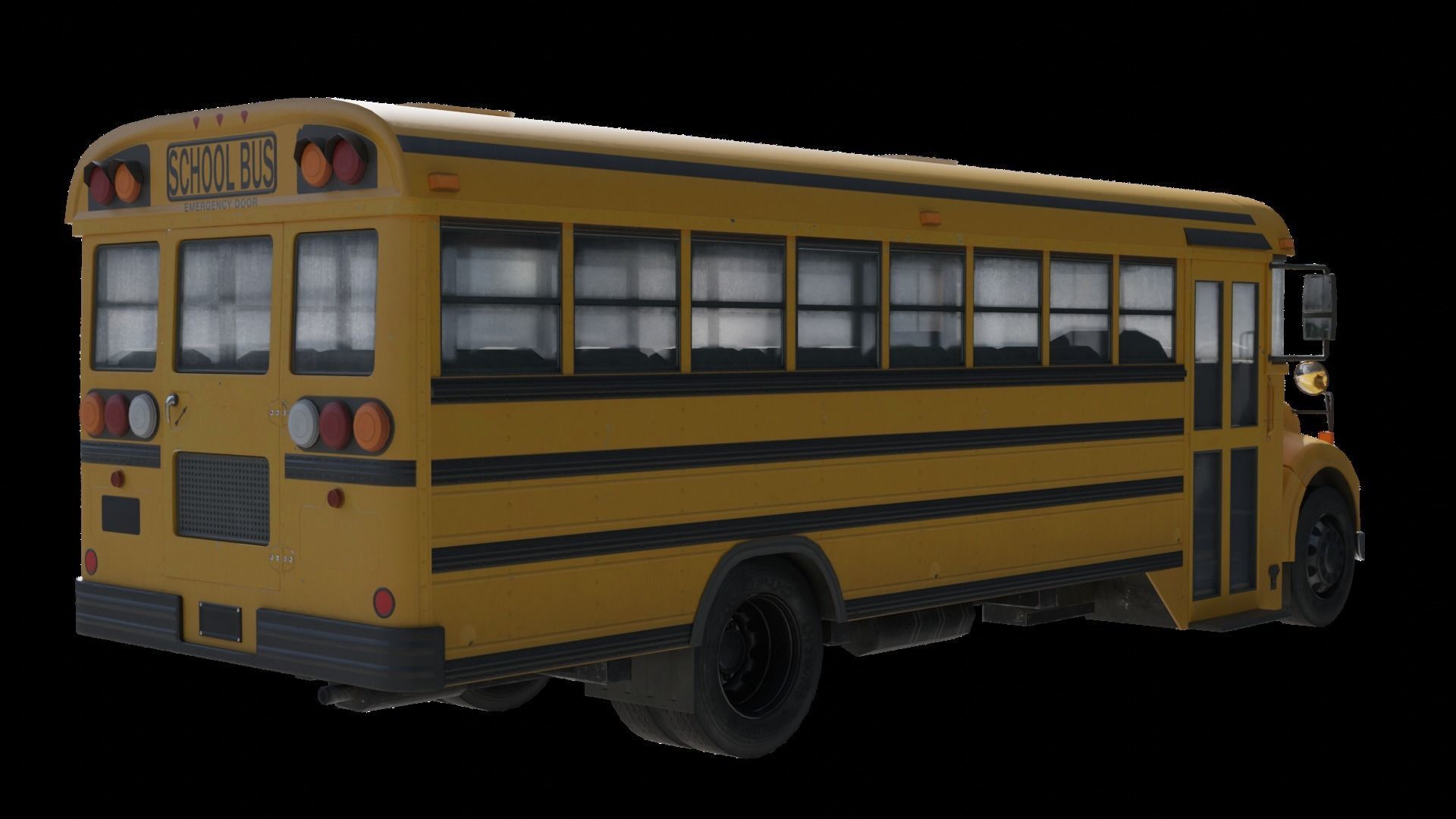 Low-Poly School Bus 3D model Low-poly 3D model_5
