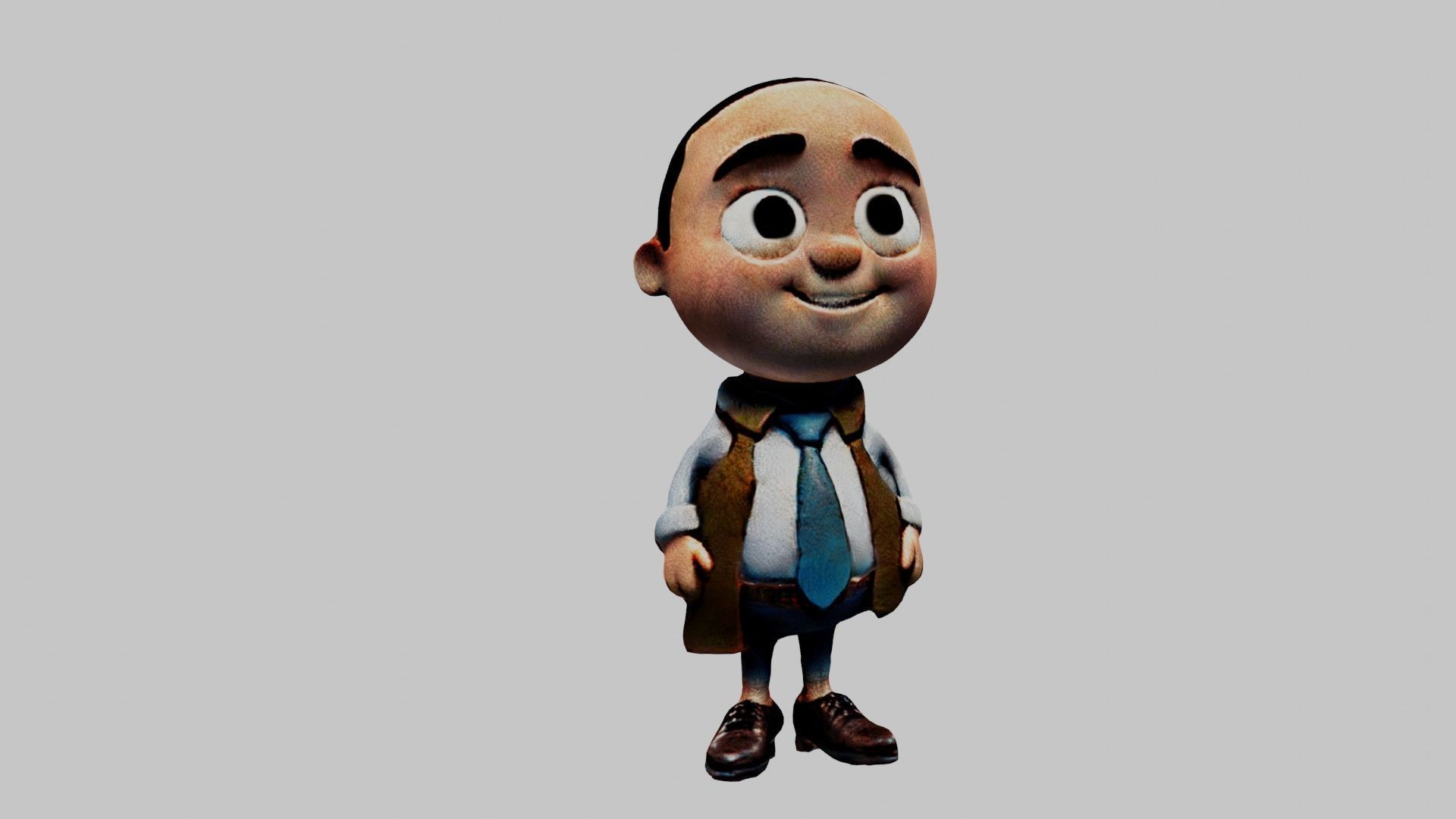 Man Cartoon Character Low-poly 3D model_5
