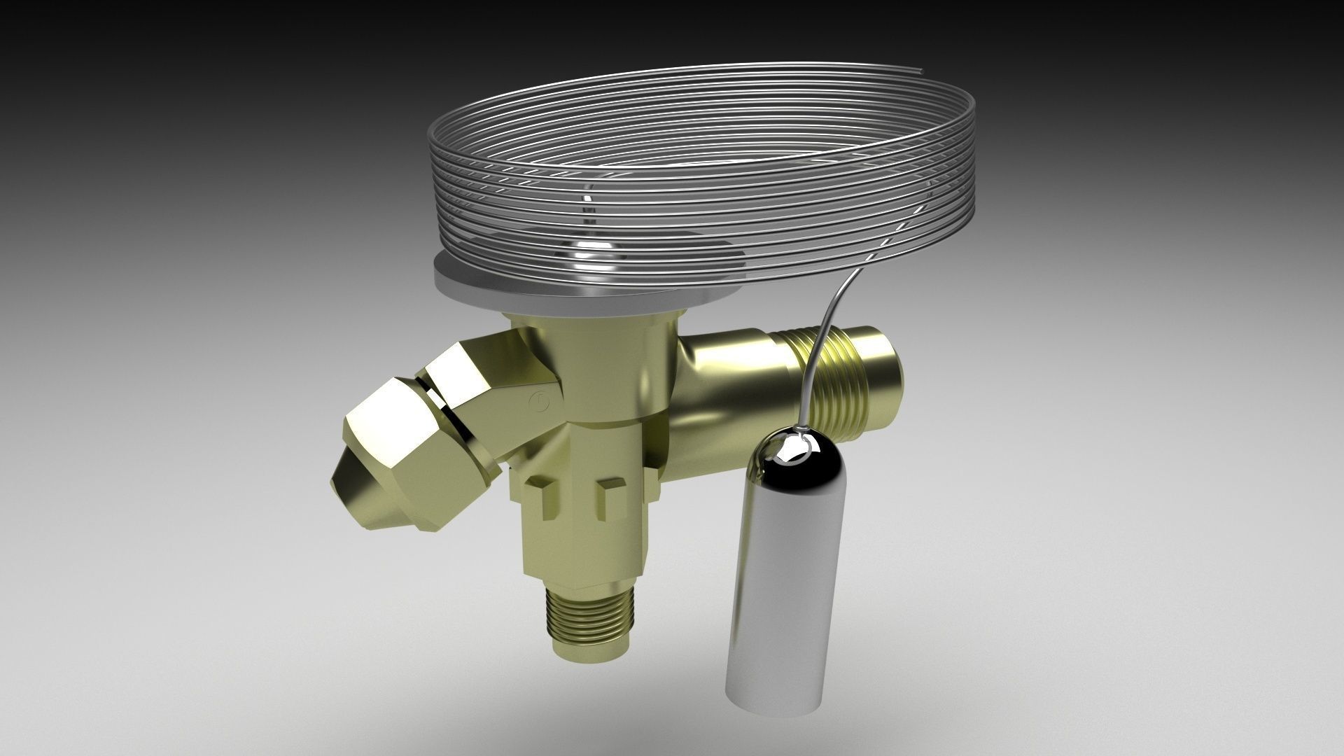 Refrigerator Expansion Valve 3D model_4