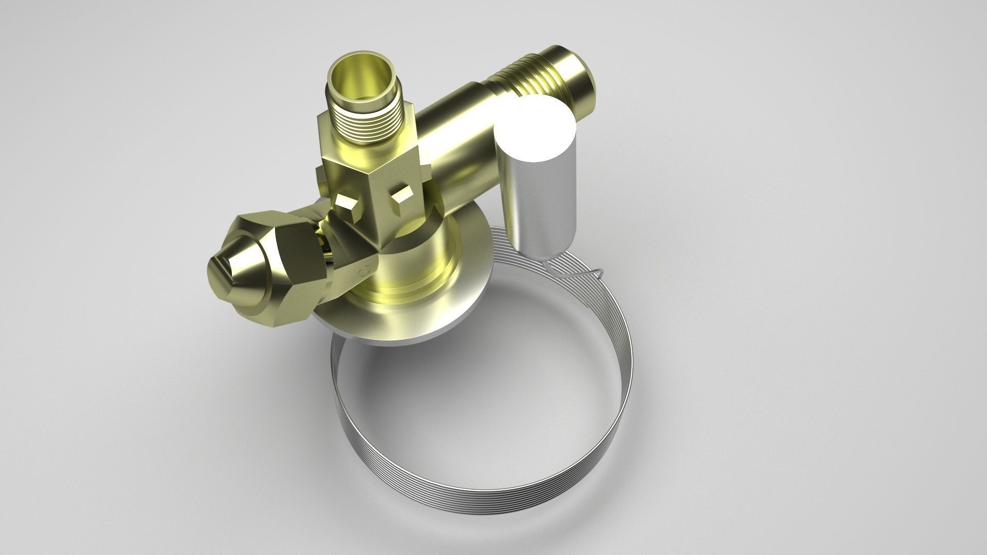 Refrigerator Expansion Valve 3D model_6