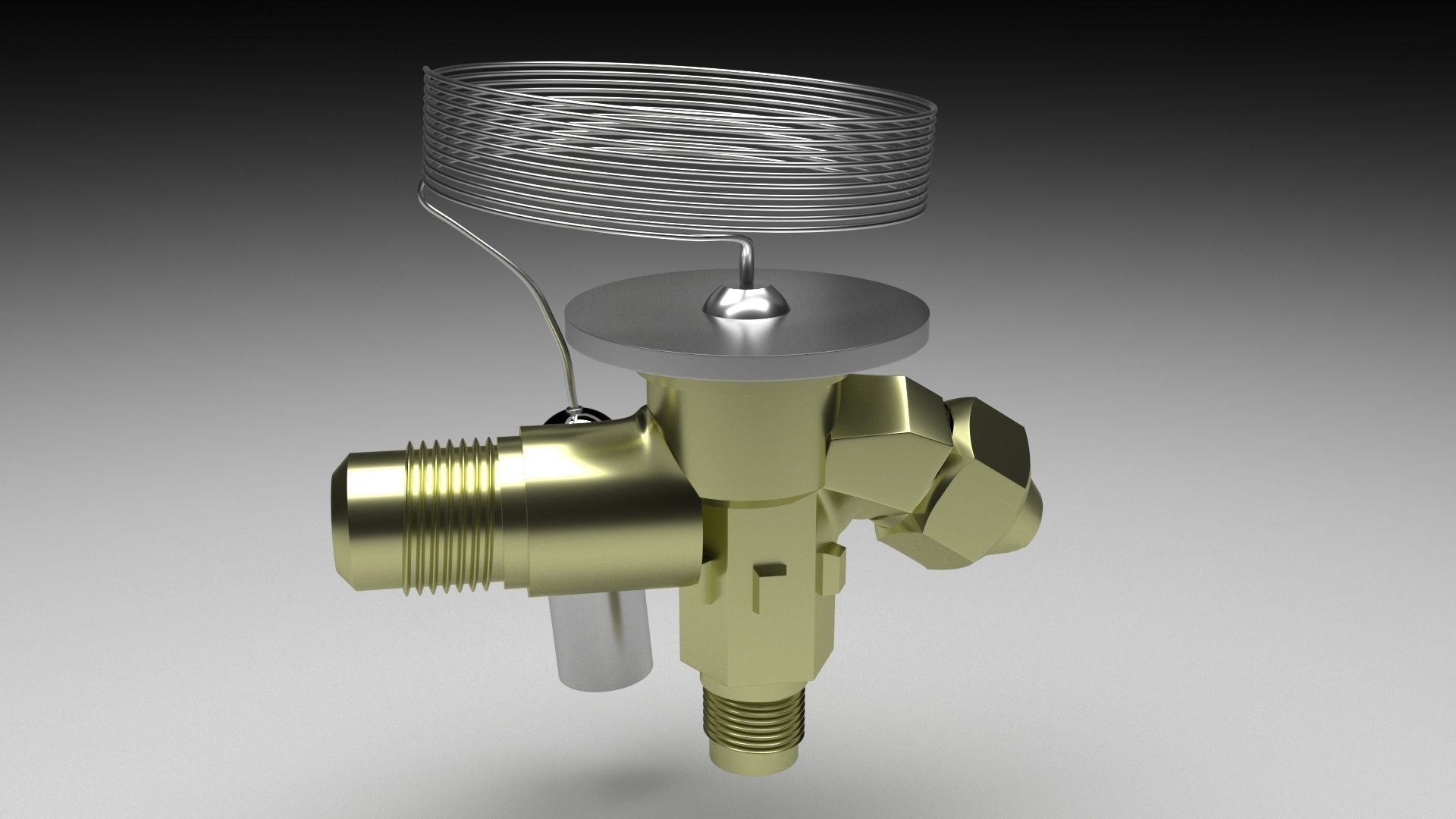 Refrigerator Expansion Valve 3D model_2