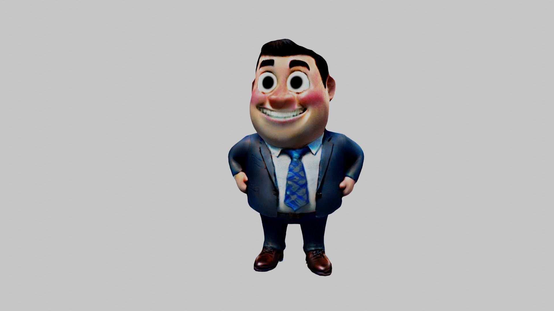 Man Cartoon Character Low-poly 3D model_3