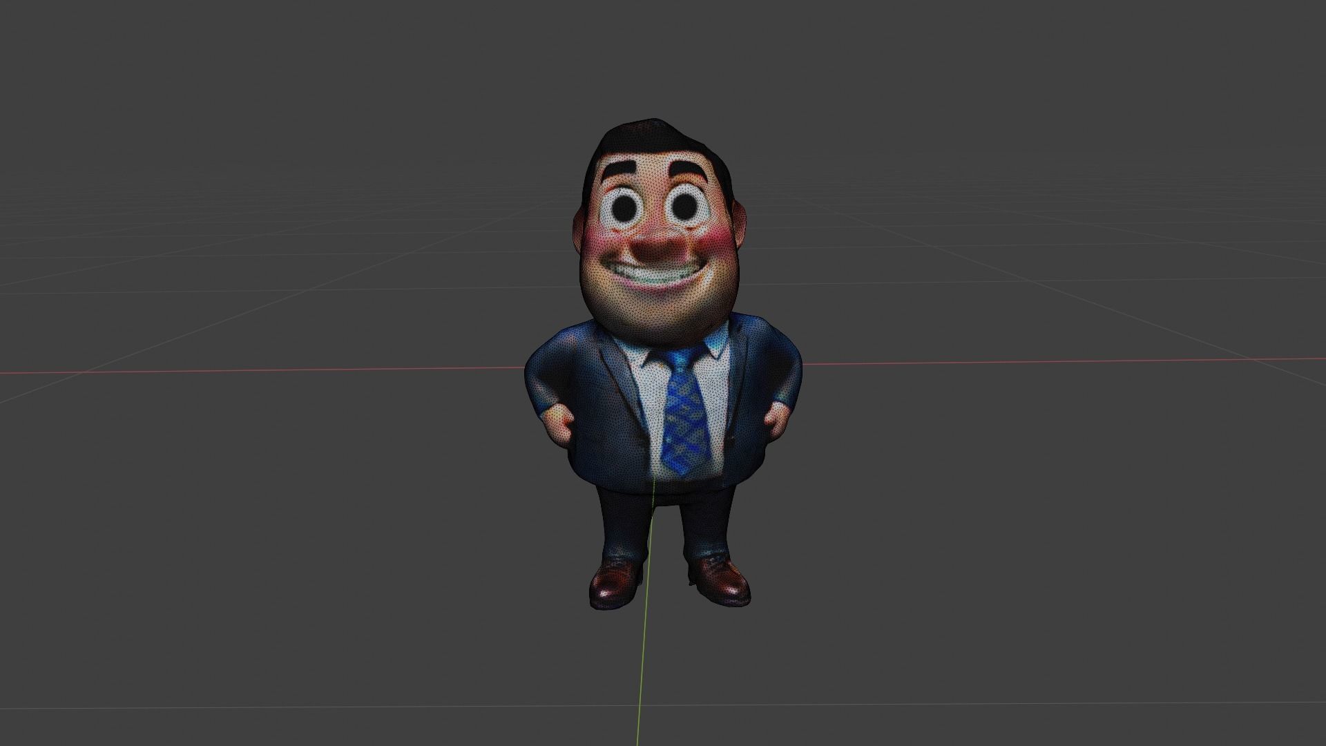Man Cartoon Character Low-poly 3D model_6
