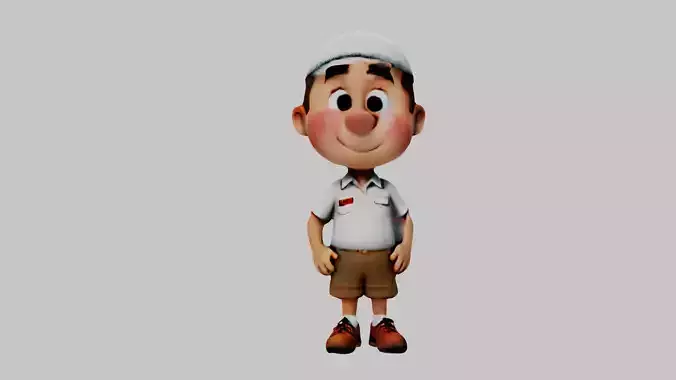 Man Cartoon Character | 3D model - 3D model önizlemesi