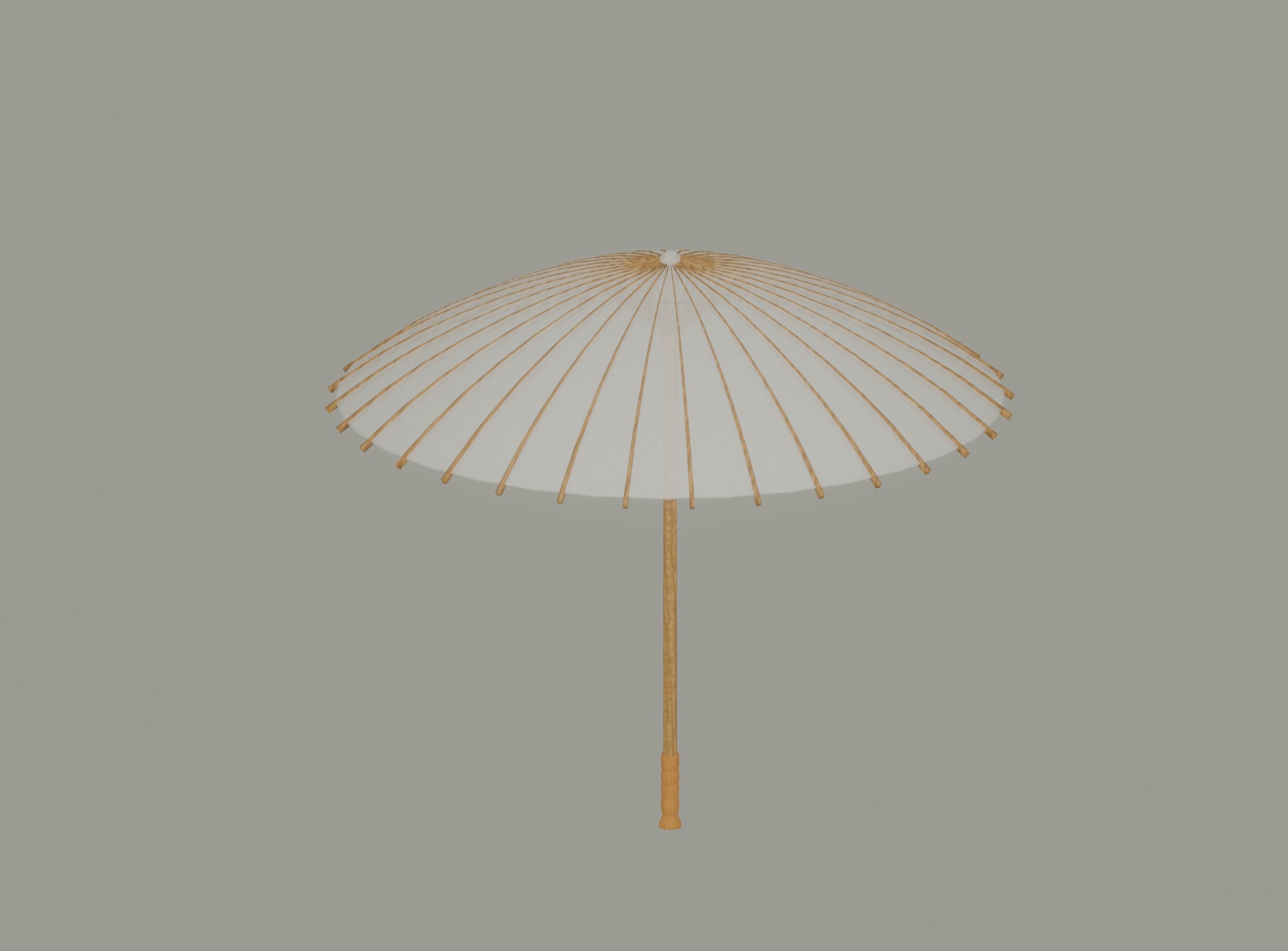 Parasol Umbrella Low-poly 3D model_2