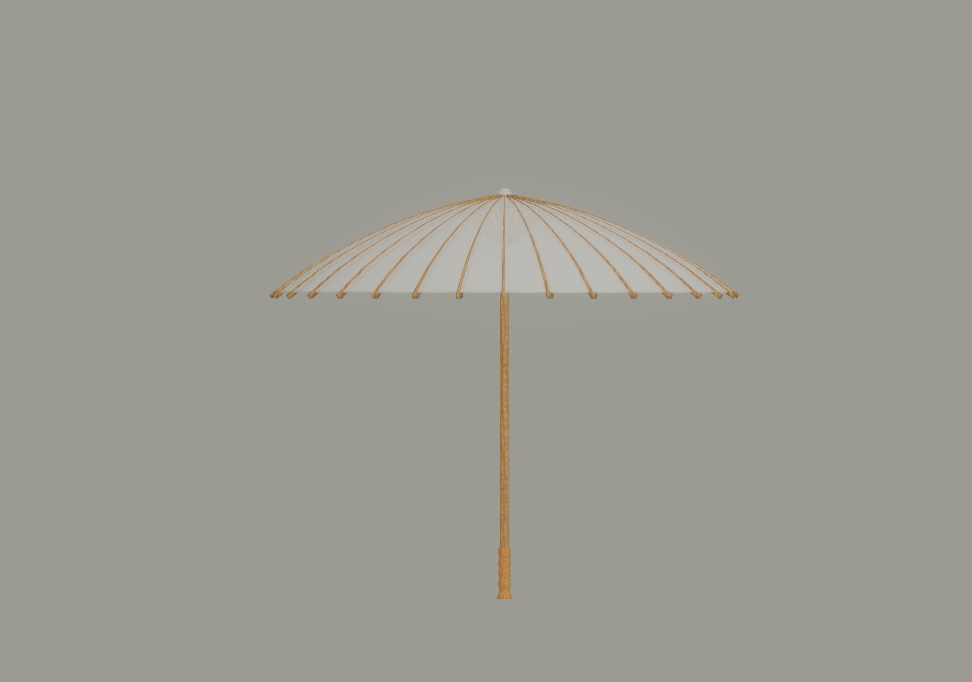 Parasol Umbrella Low-poly 3D model_1