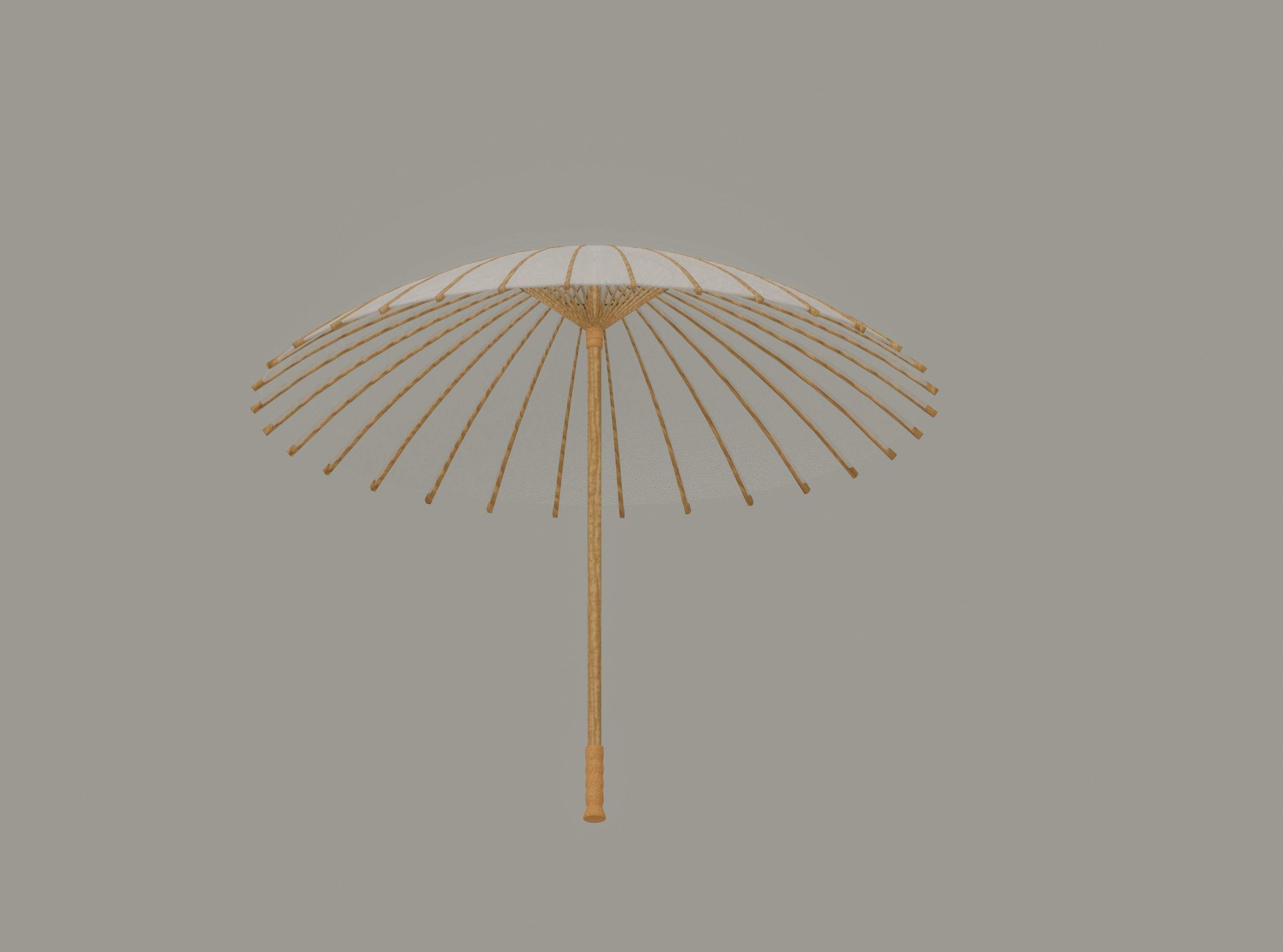 Parasol Umbrella Low-poly 3D model_7