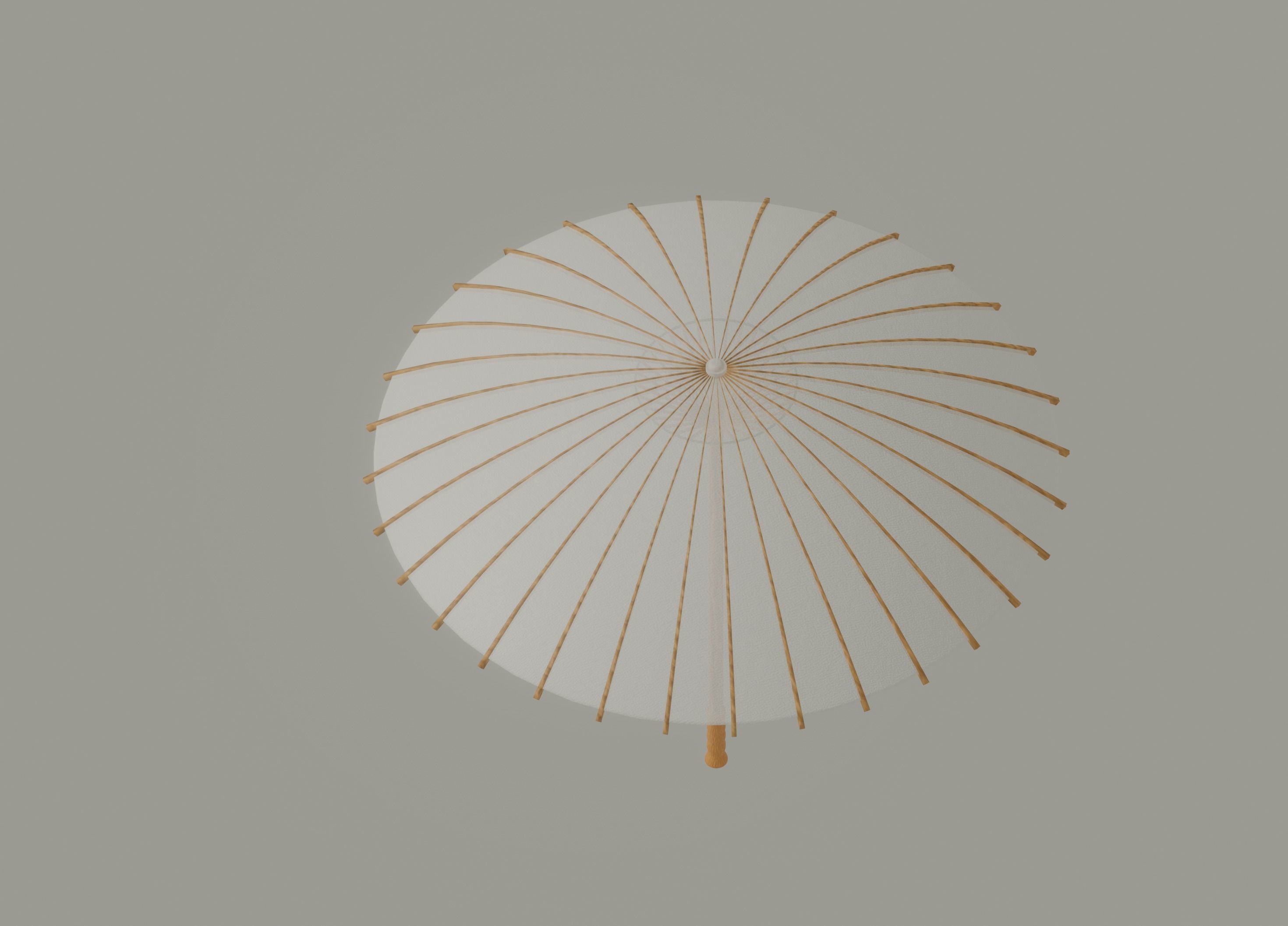 Parasol Umbrella Low-poly 3D model_8