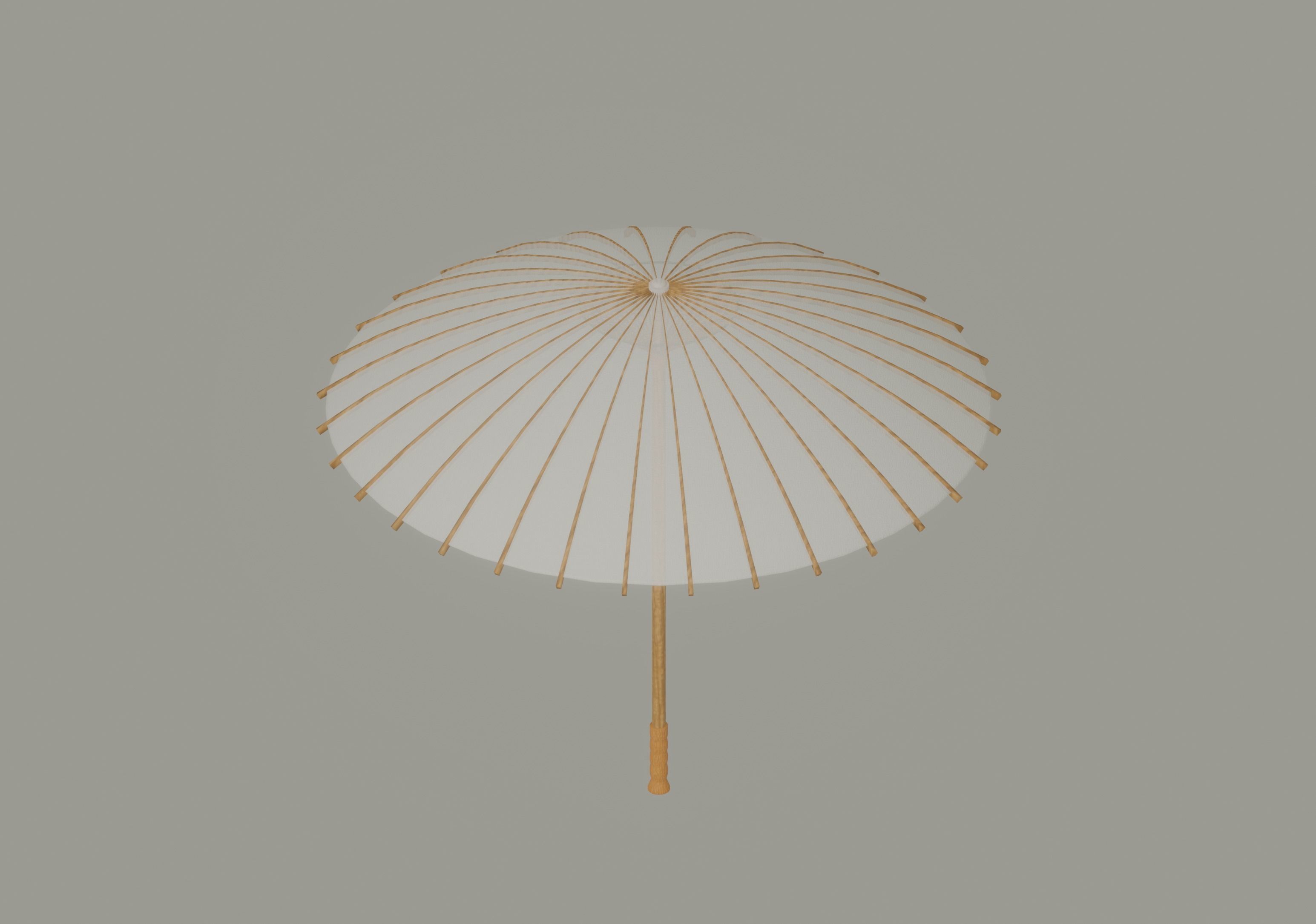 Parasol Umbrella Low-poly 3D model_3