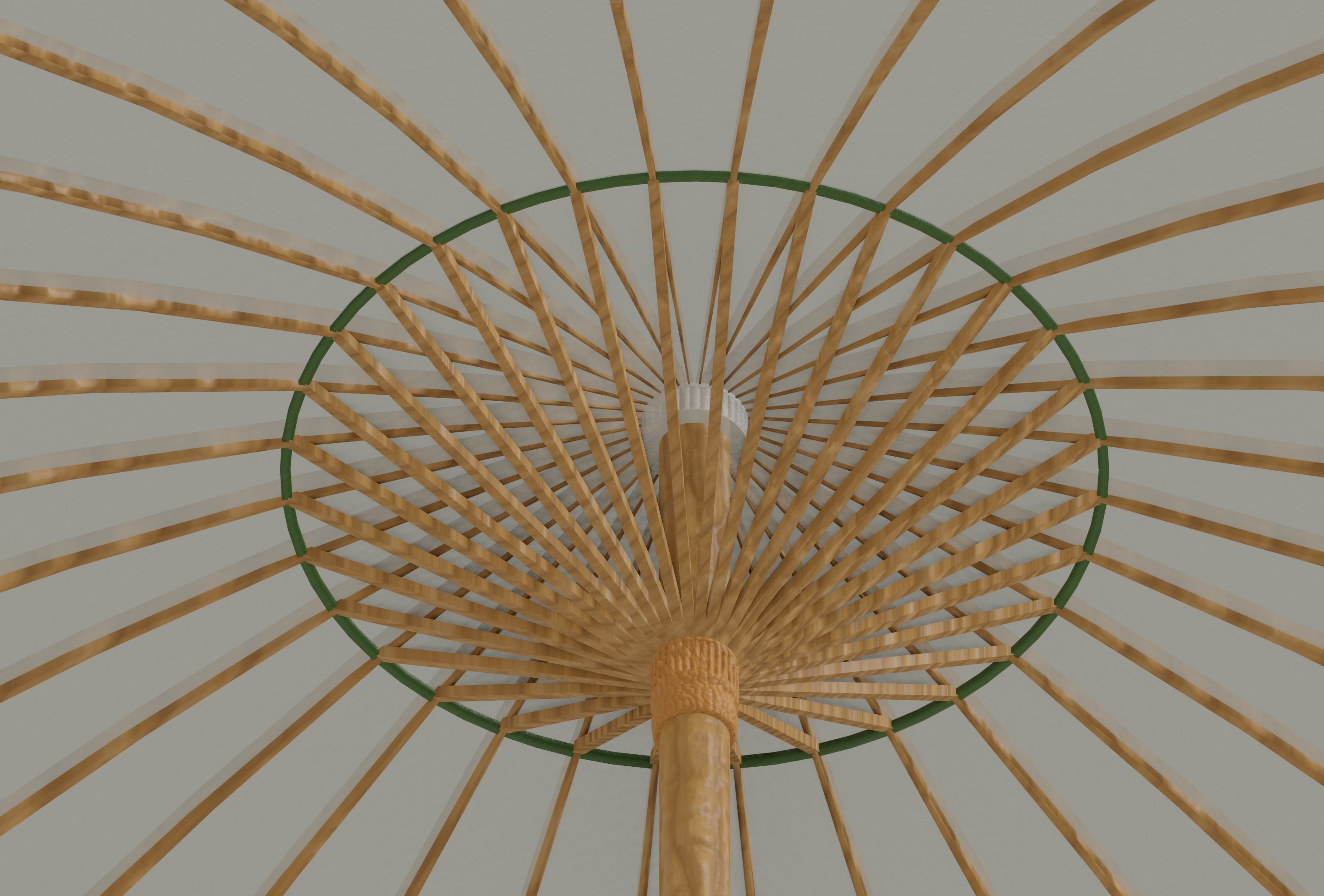 Parasol Umbrella Low-poly 3D model_11