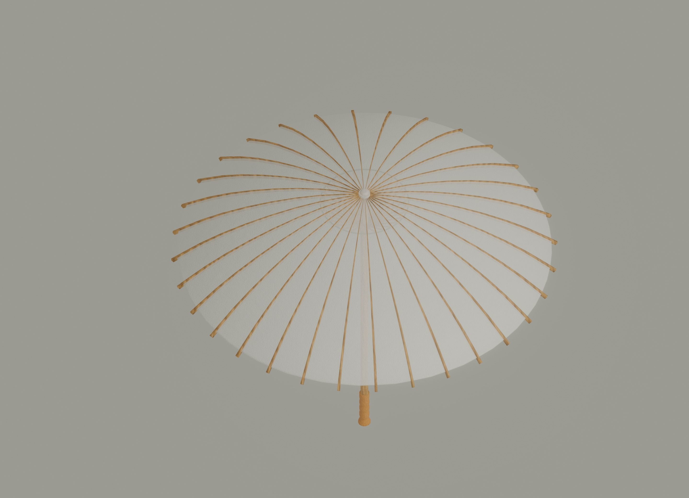 Parasol Umbrella Low-poly 3D model_4