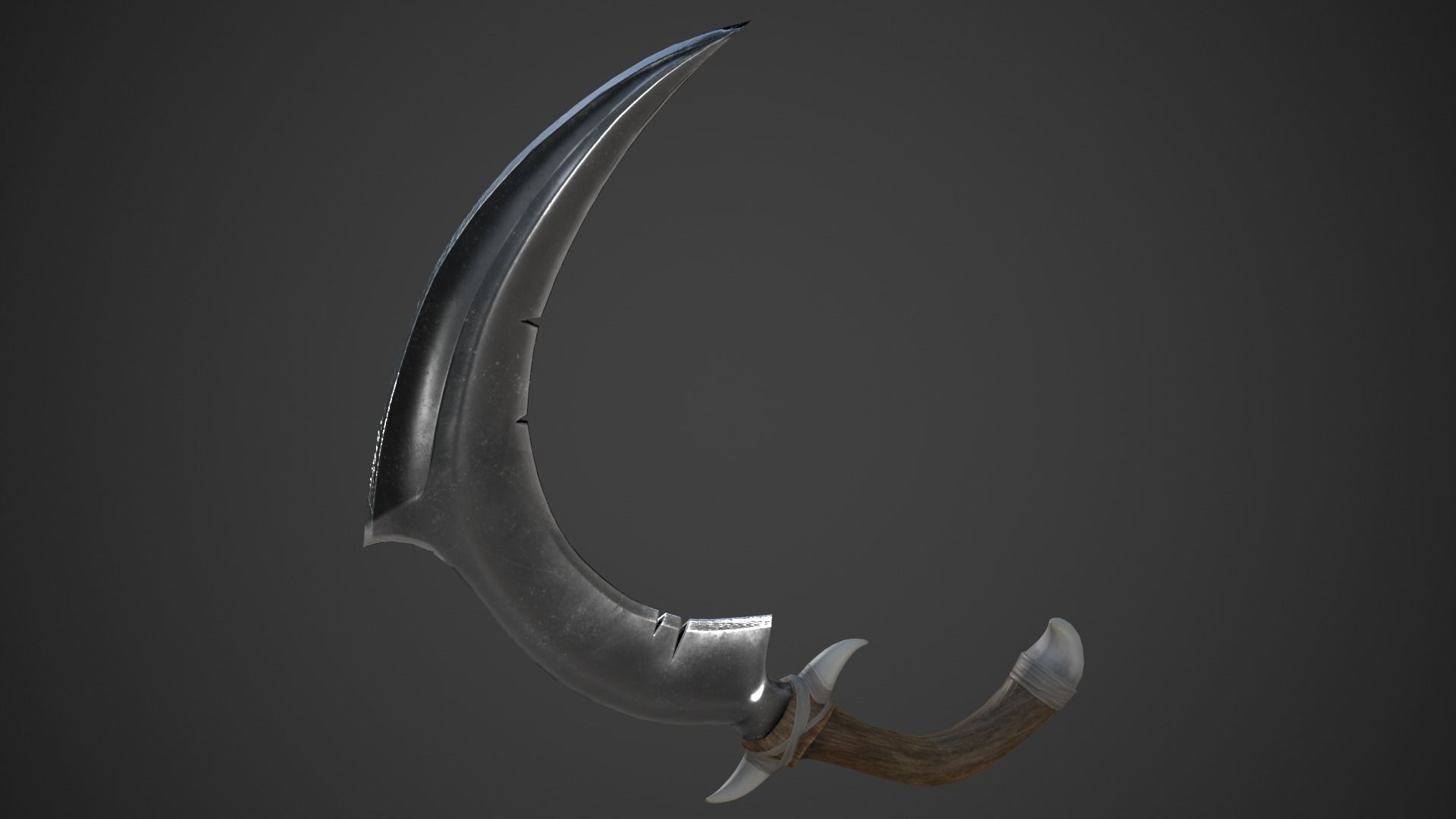  Fantasy Sickle Low-poly 3D model_10