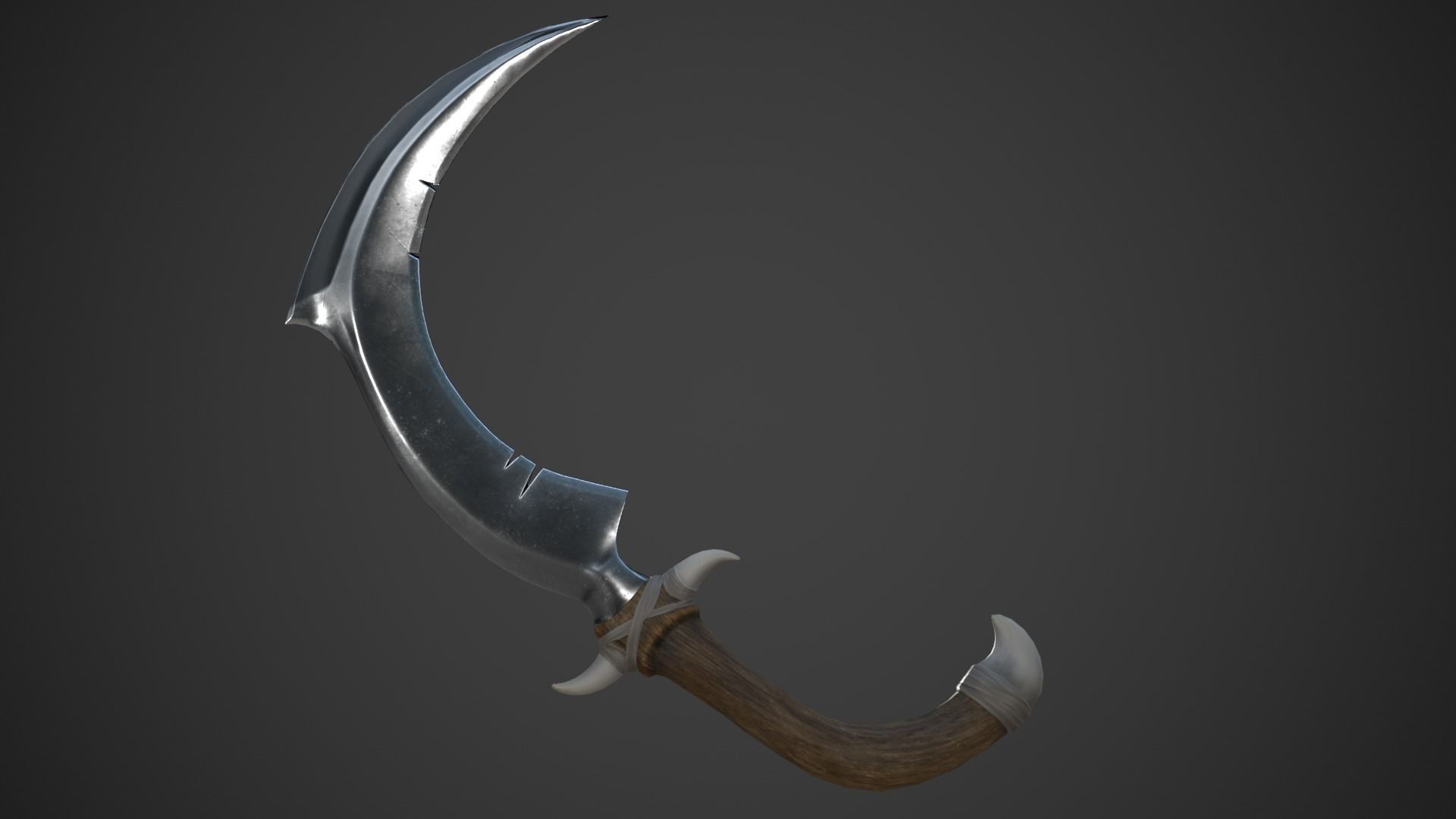  Fantasy Sickle Low-poly 3D model_4