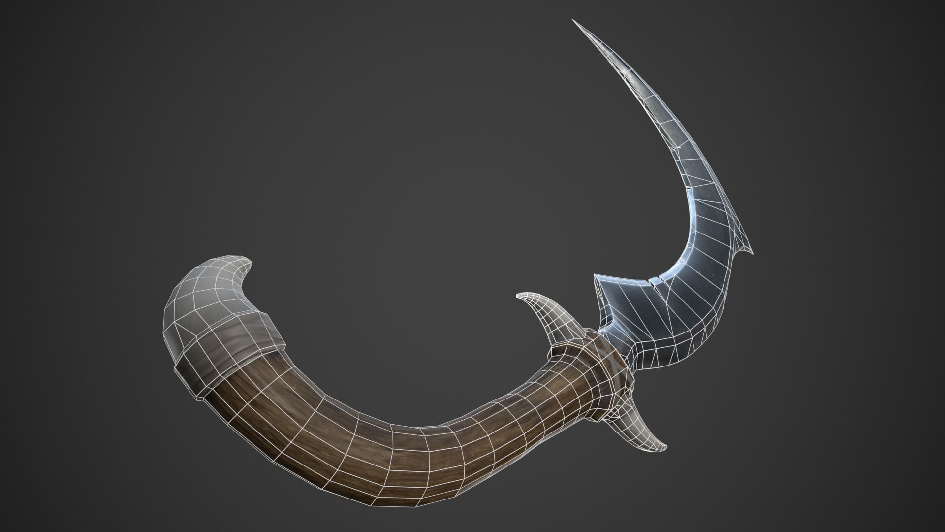  Fantasy Sickle Low-poly 3D model_13