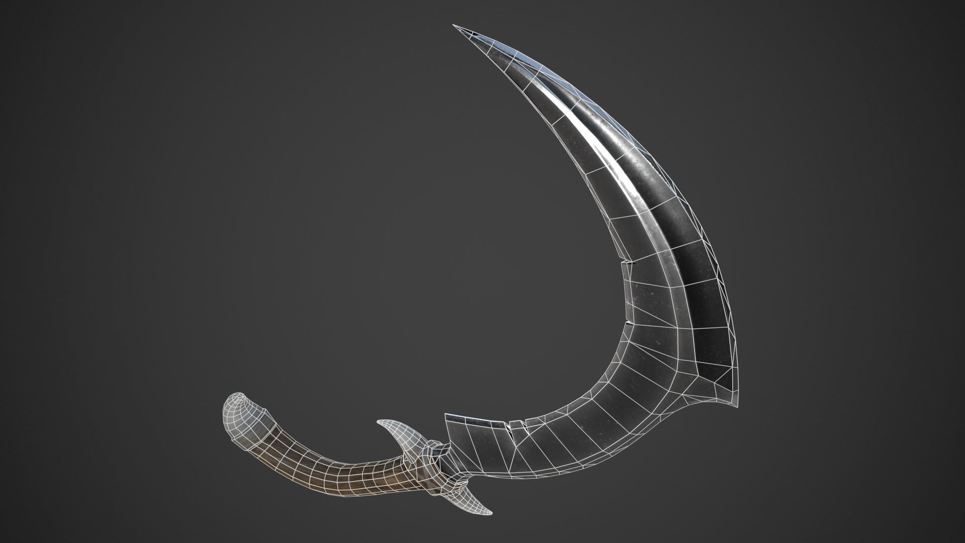  Fantasy Sickle Low-poly 3D model_14
