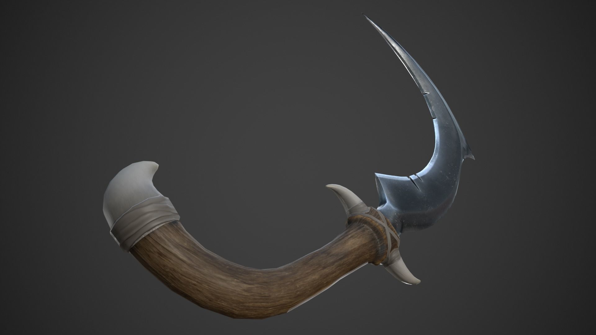 Fantasy Sickle Low-poly 3D model_6