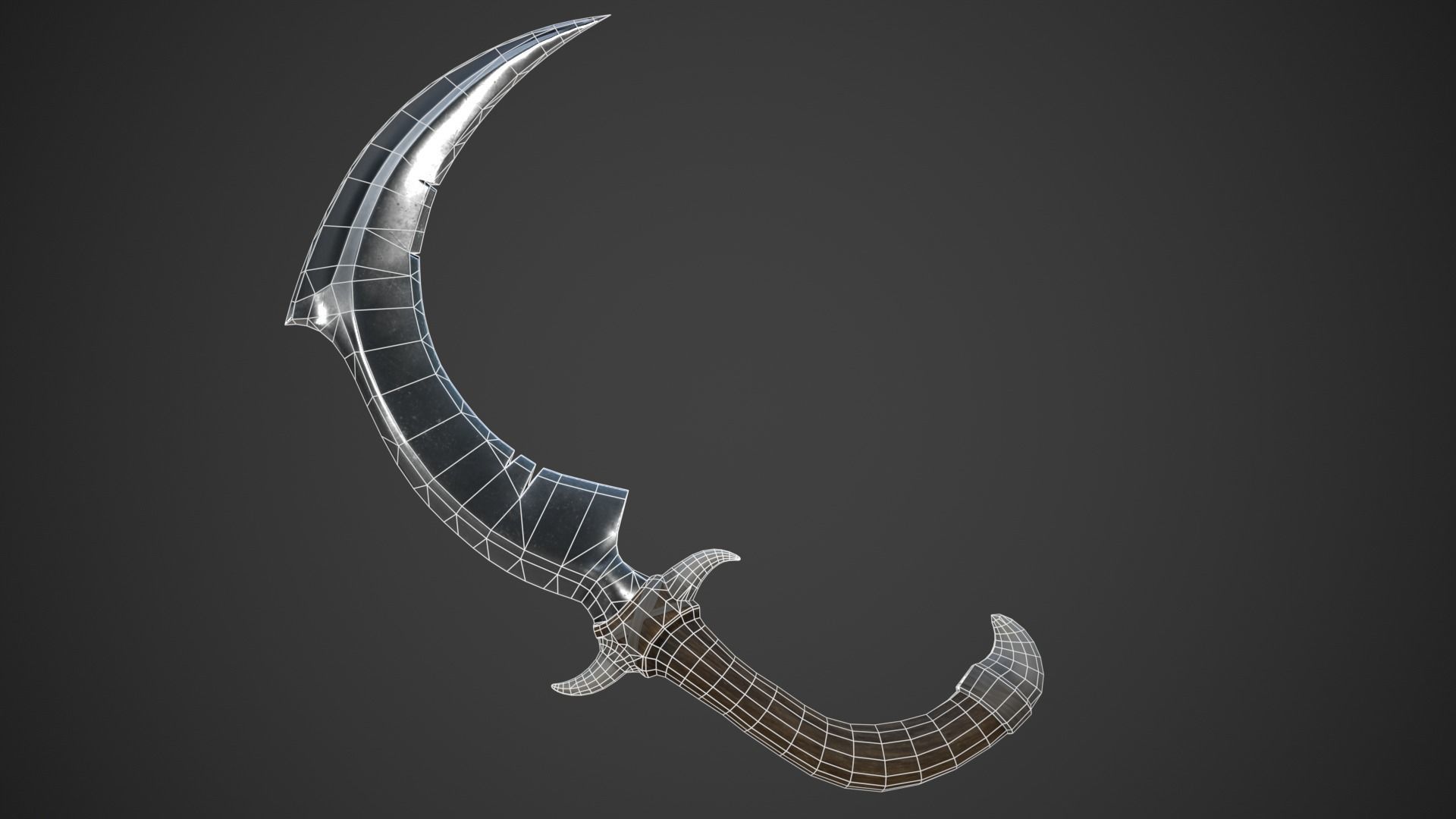  Fantasy Sickle Low-poly 3D model_11