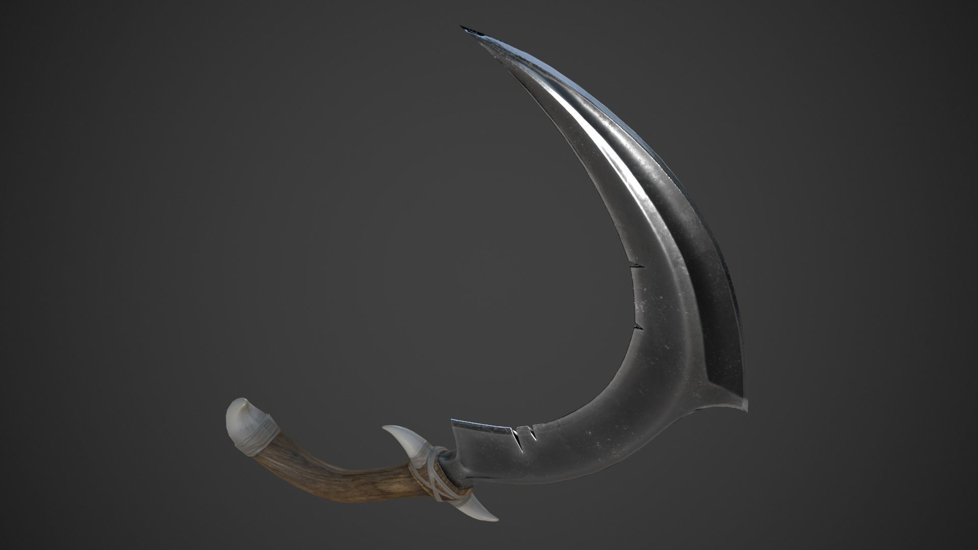  Fantasy Sickle Low-poly 3D model_7