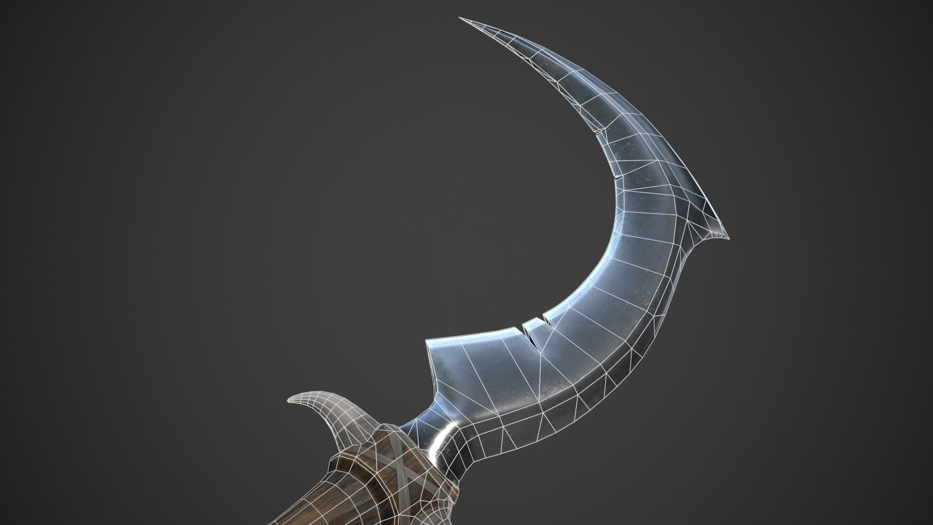  Fantasy Sickle Low-poly 3D model_16