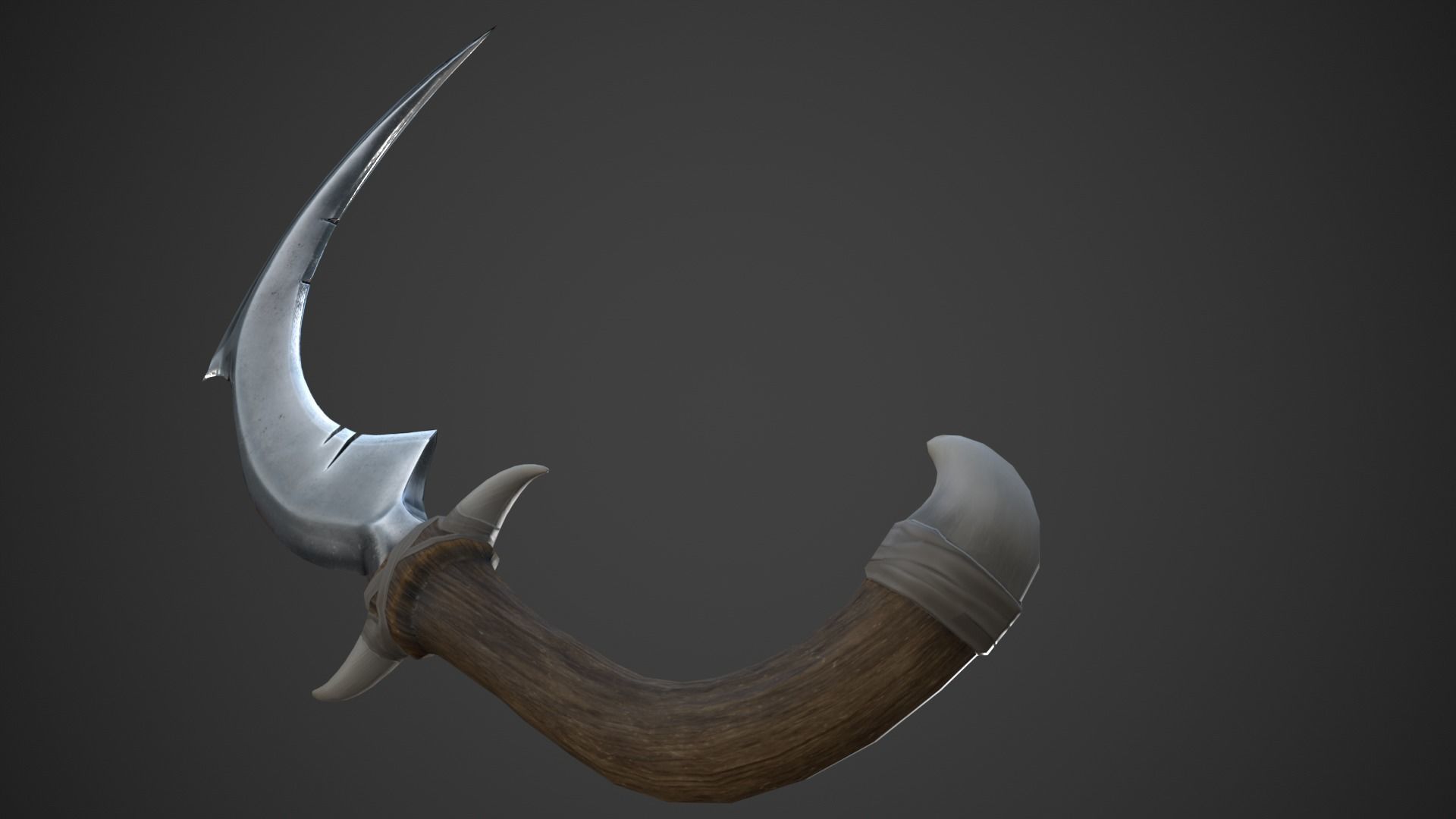  Fantasy Sickle Low-poly 3D model_5