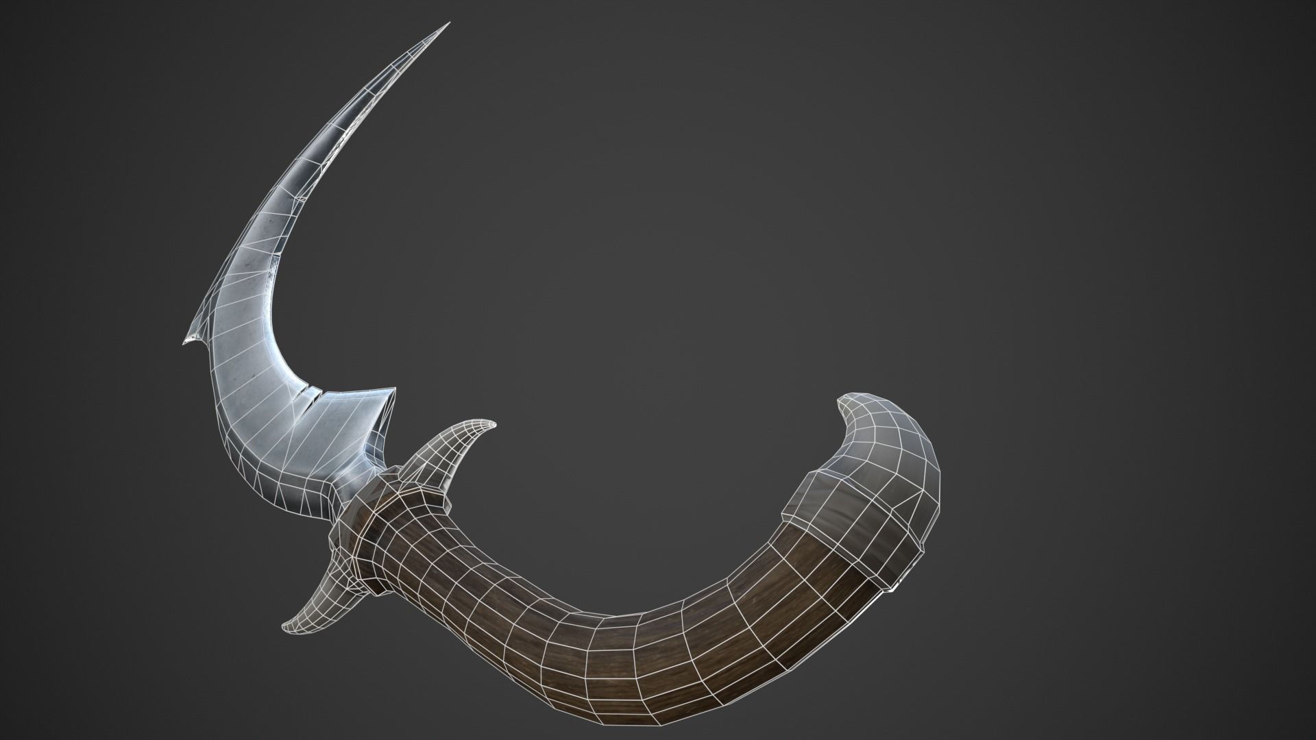  Fantasy Sickle Low-poly 3D model_12