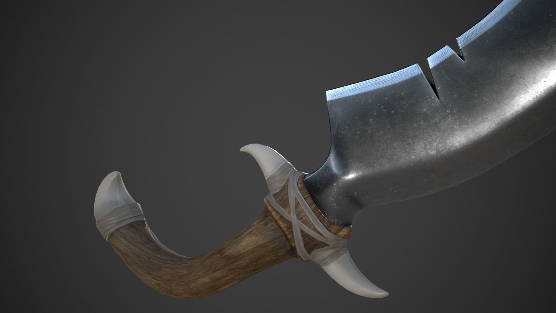  Fantasy Sickle Low-poly 3D model_8