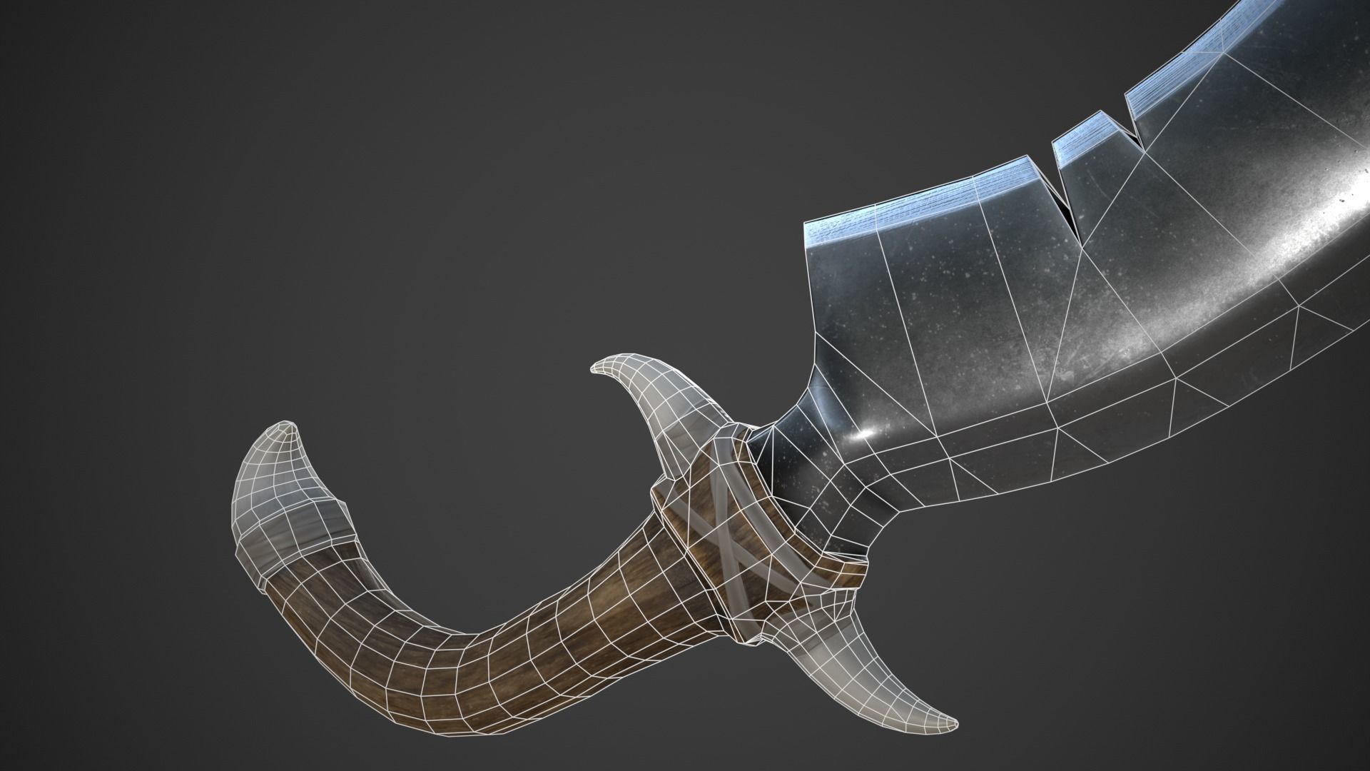  Fantasy Sickle Low-poly 3D model_15