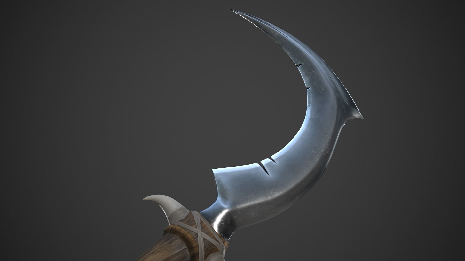  Fantasy Sickle Low-poly 3D model_9