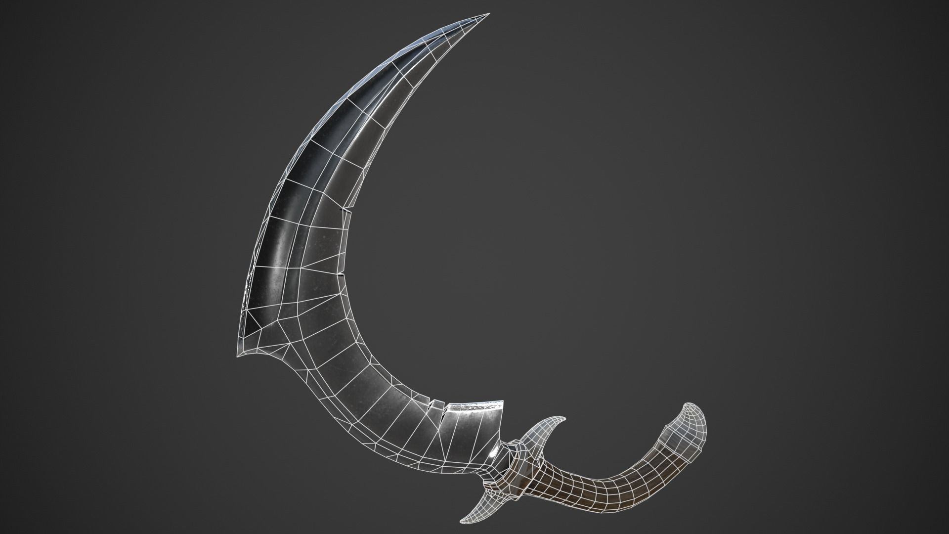  Fantasy Sickle Low-poly 3D model_17
