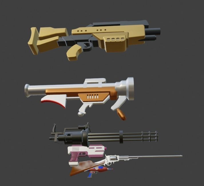 3D GUN SciFi 3D model_2