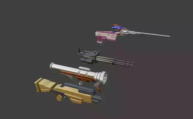 3D GUN SciFi 3D model