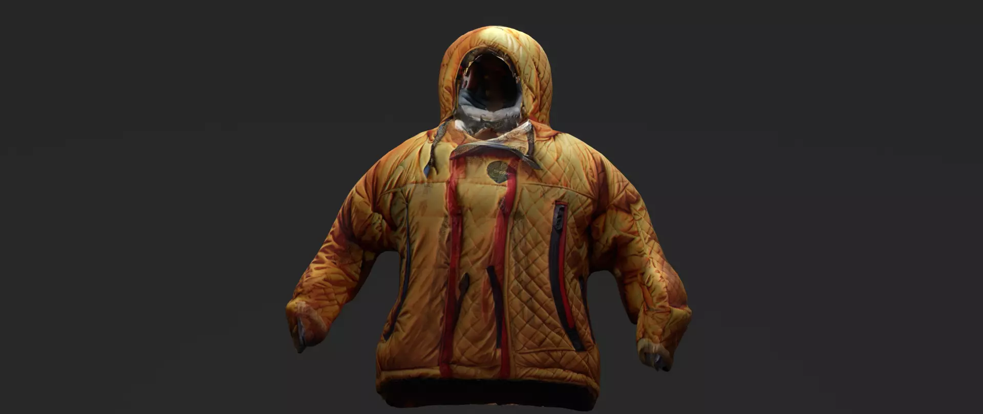 Yellow Winter Coat Free low-poly 3D model