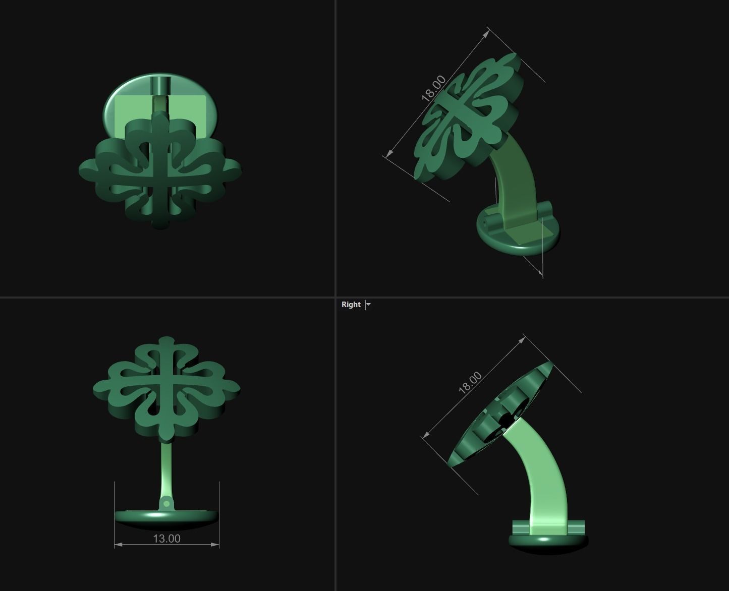 Gold Cuff Links PP 3D print model_6