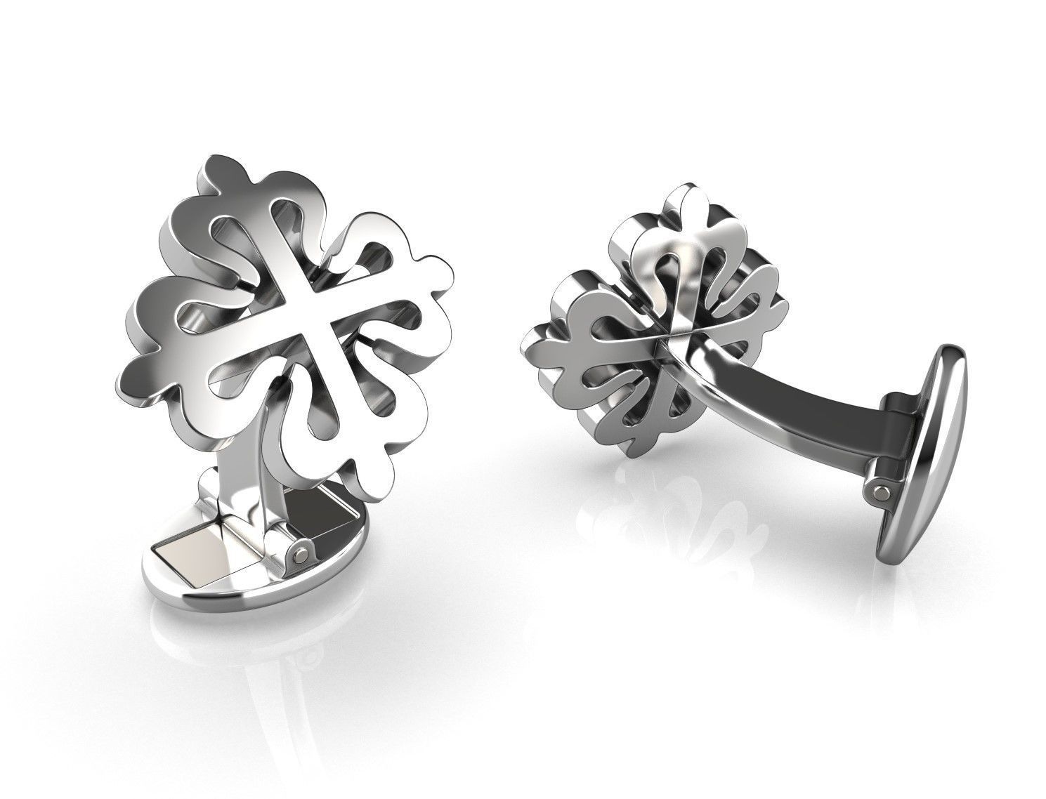 Gold Cuff Links PP 3D print model_2