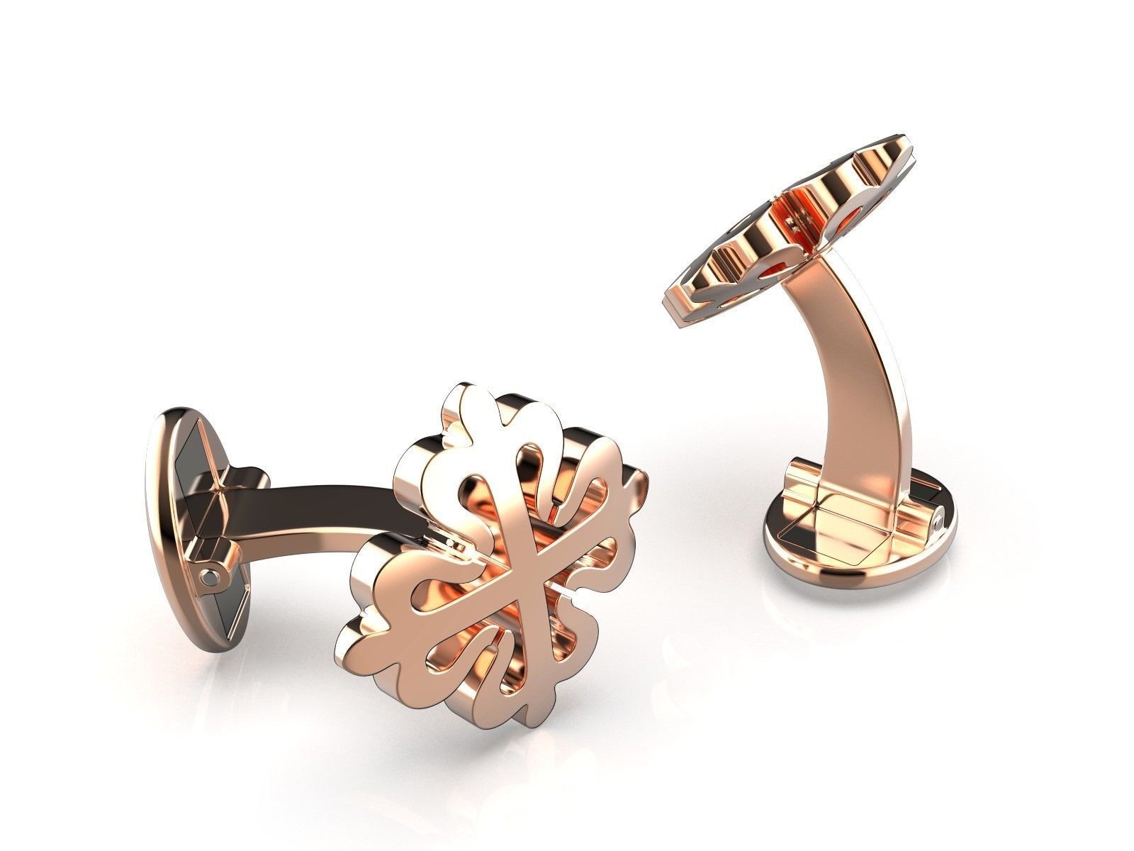 Gold Cuff Links PP 3D print model_5