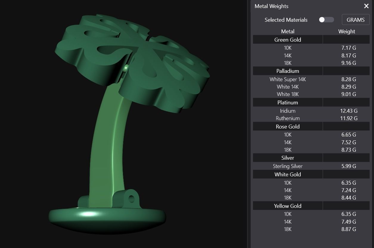 Gold Cuff Links PP 3D print model_7