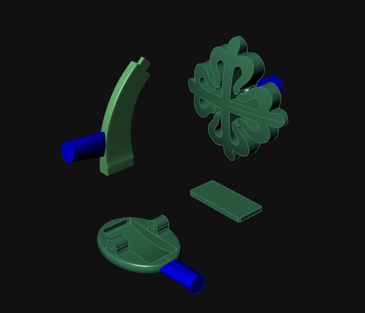 Gold Cuff Links PP 3D print model_8