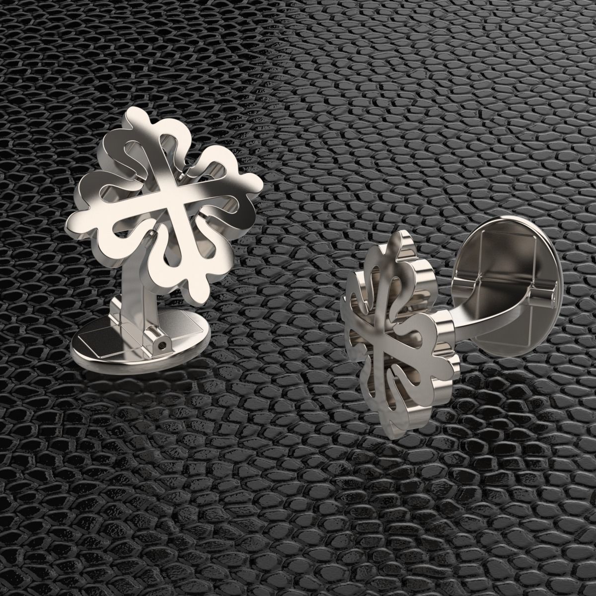 Gold Cuff Links PP 3D print model_11