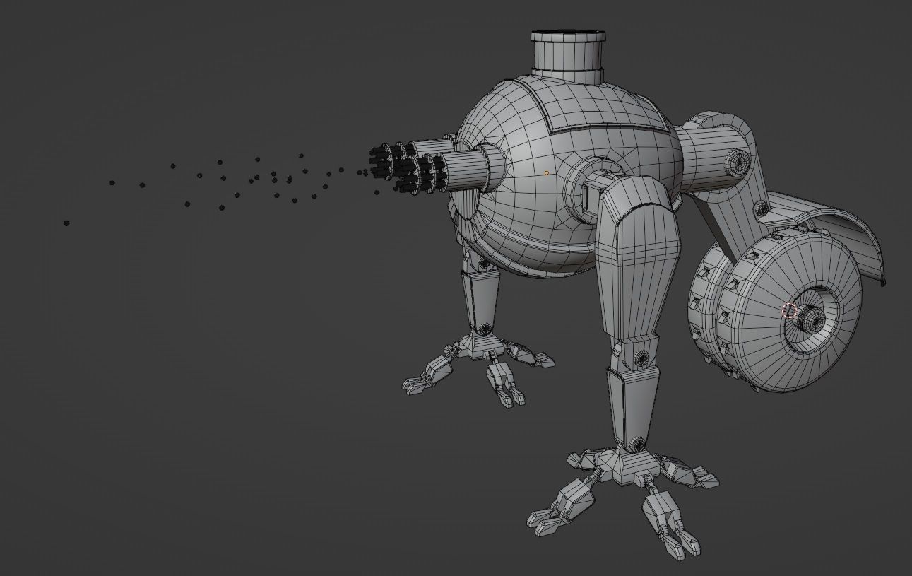 Little Robot gum Low-poly 3D model_5