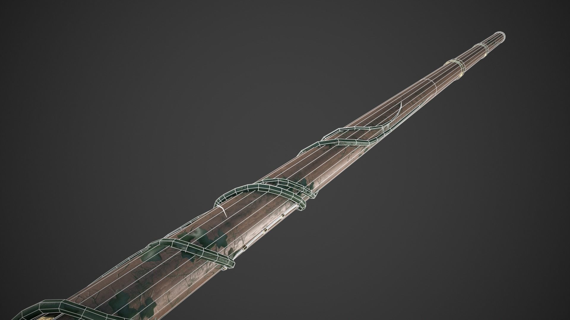 Fantasy Staff Low-poly 3D model_16