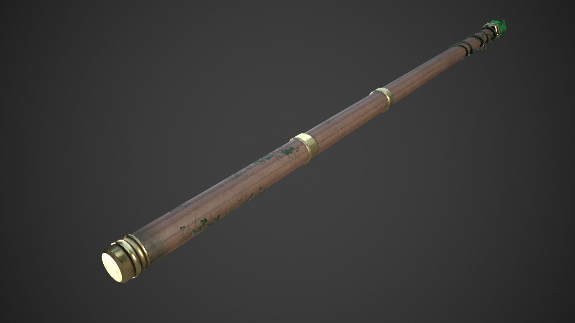 Fantasy Staff Low-poly 3D model_6