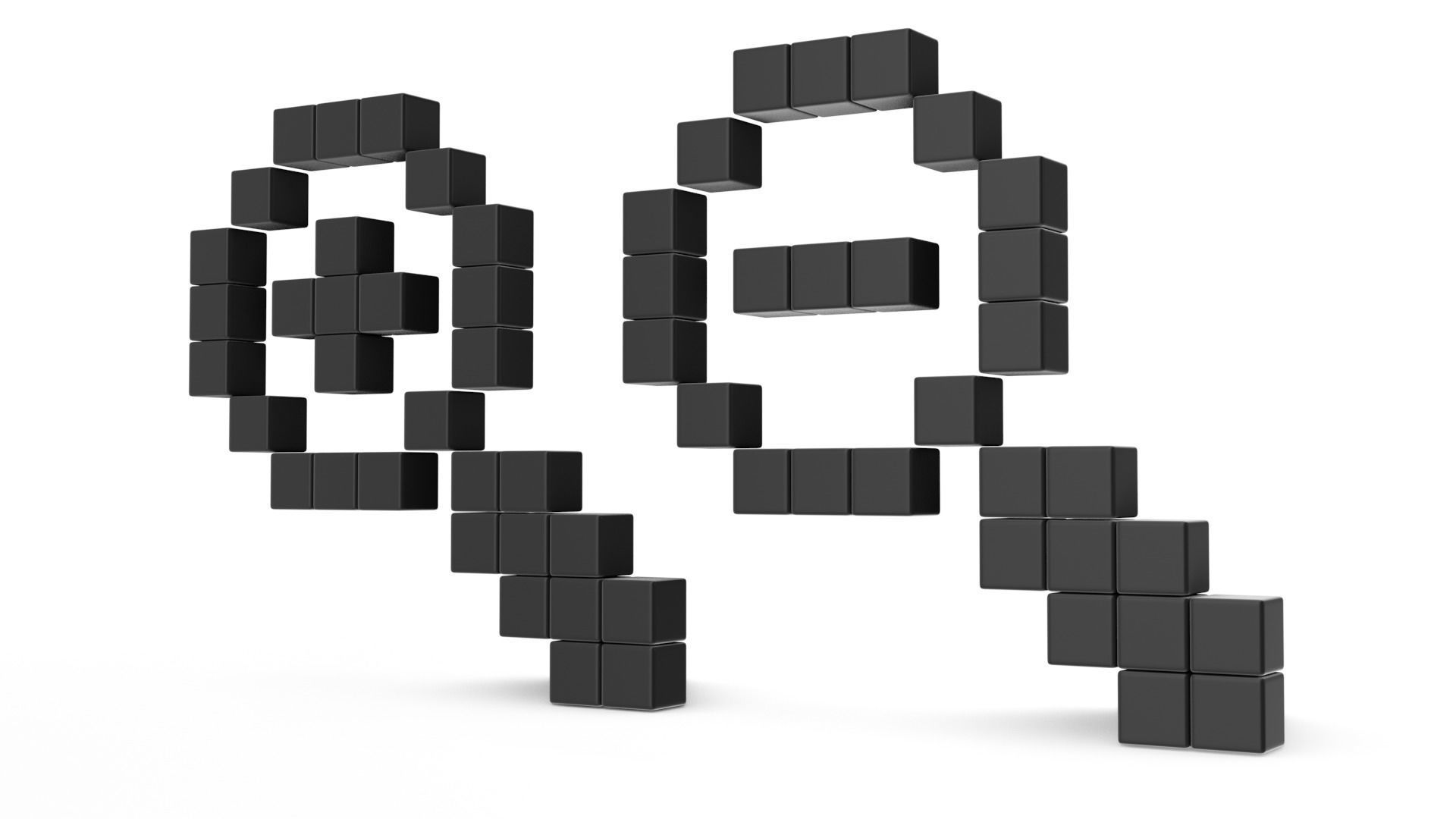 Magnify Glas Set Low-poly 3D model_1