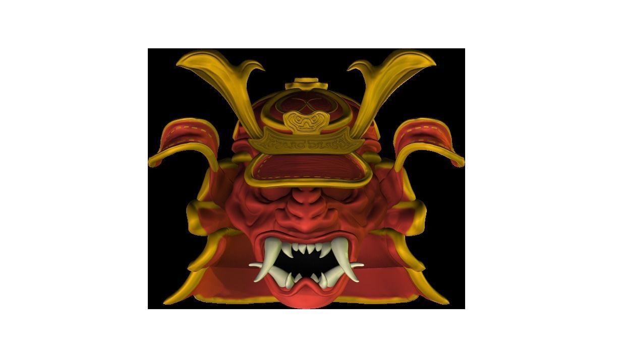 SAMURAI HELMET 3D model_1