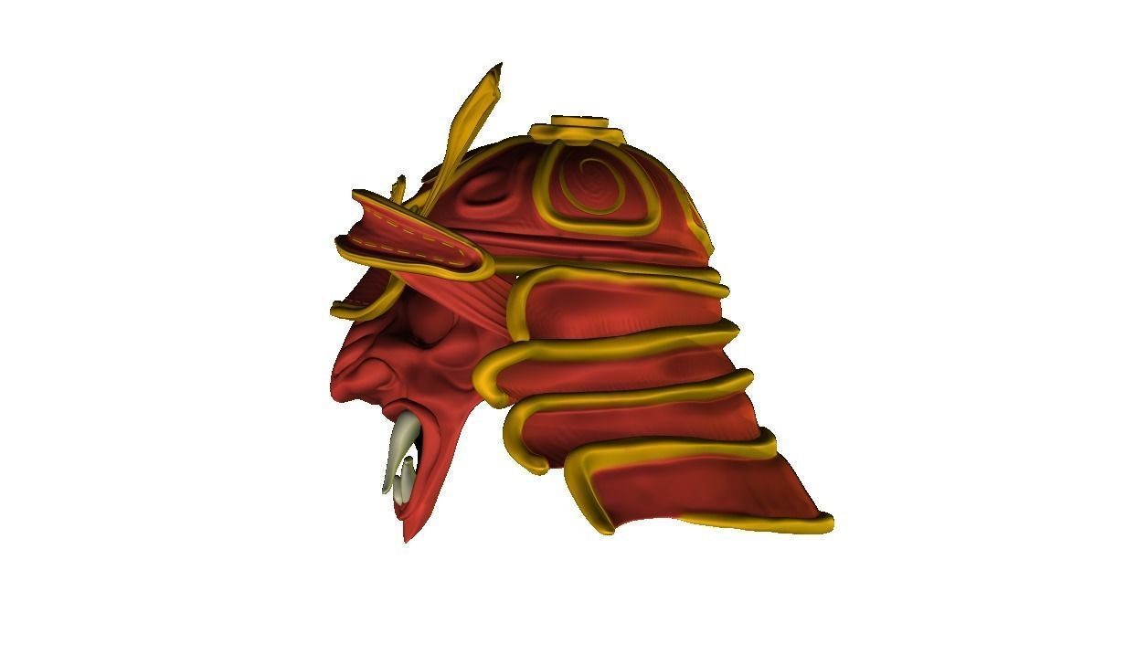 SAMURAI HELMET 3D model_2