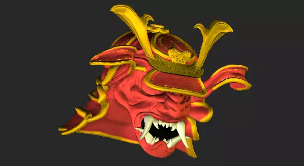 SAMURAI HELMET 3D model_0