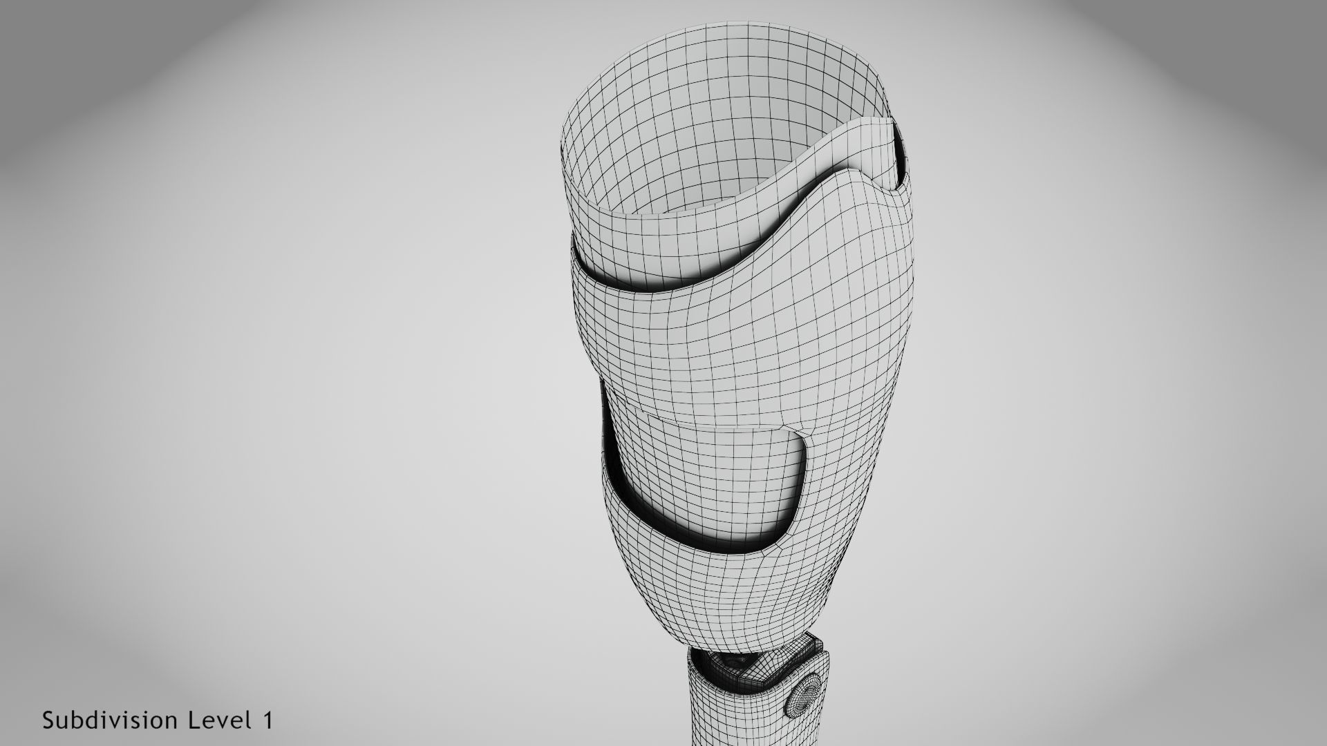 Above Knee Leg Prosthetics Low-poly 3D model_24