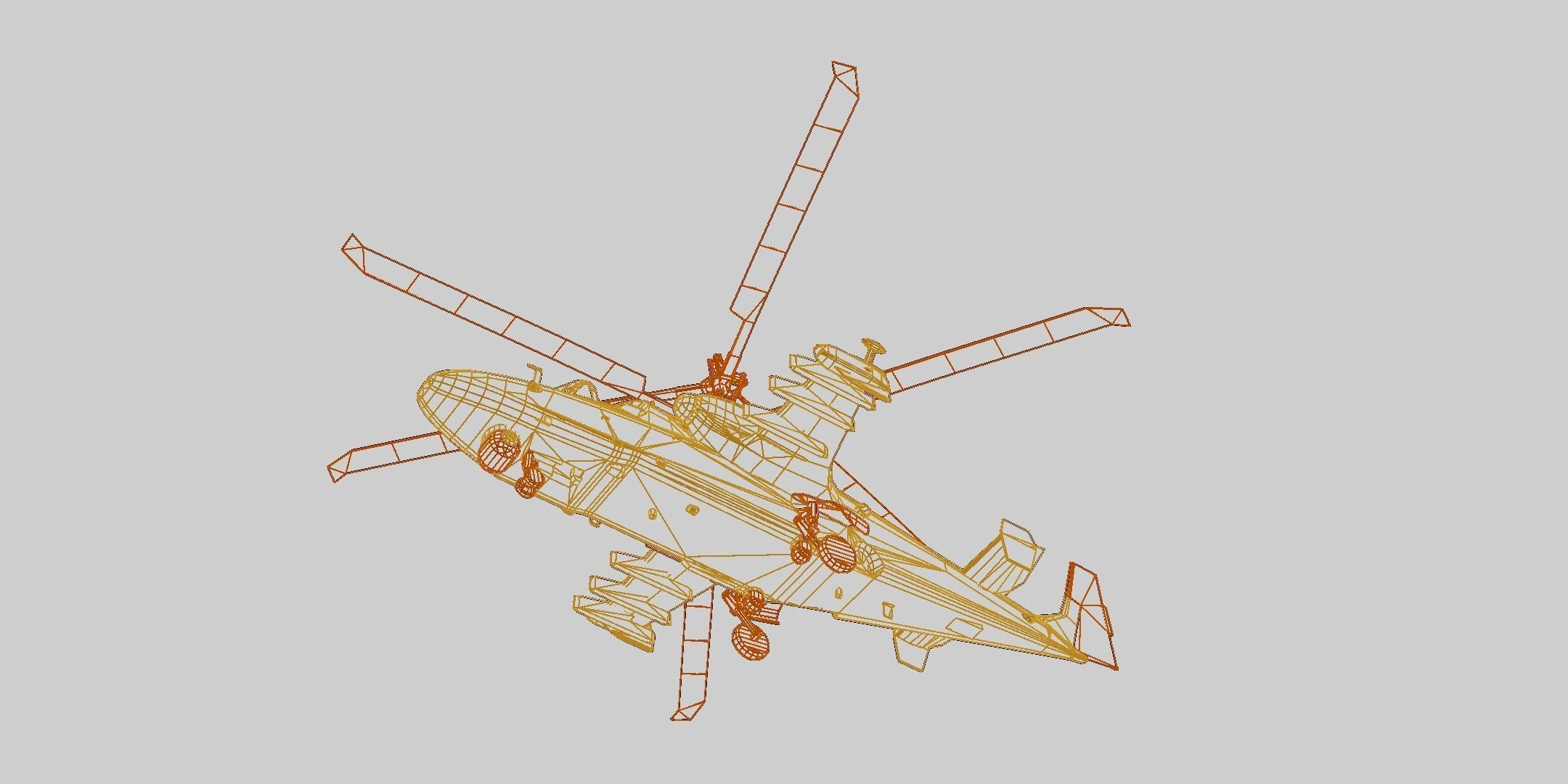 Kamov Ka-52 Low-poly 3D model_13