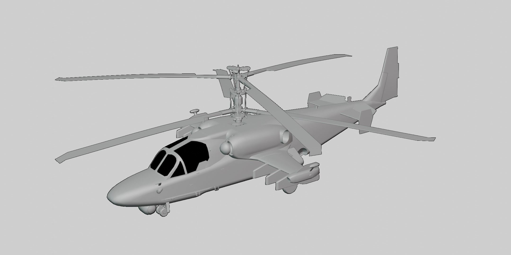 Kamov Ka-52 Low-poly 3D model_10